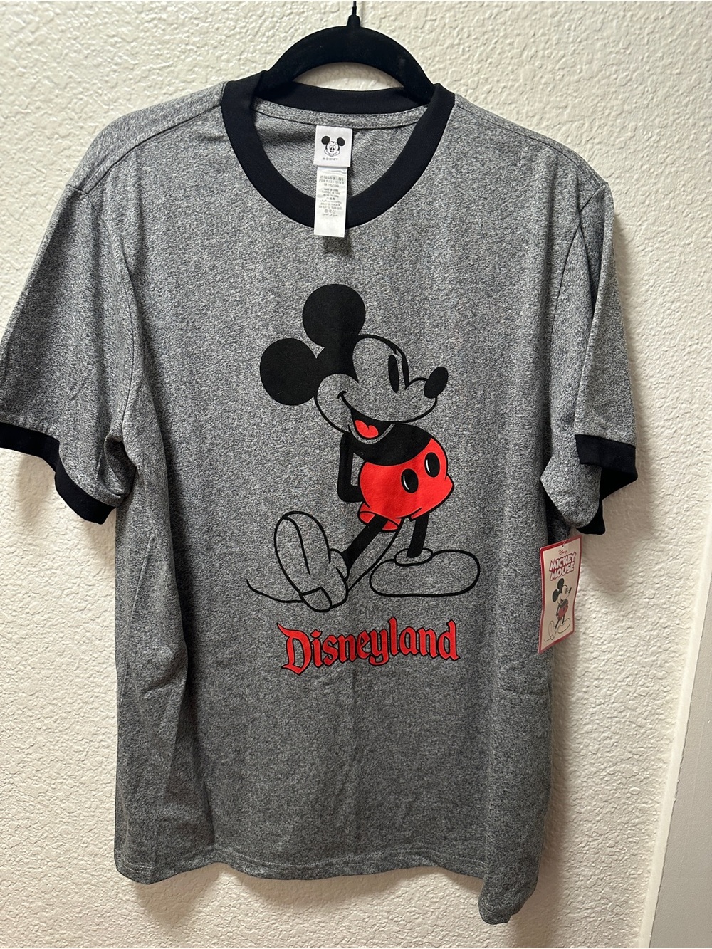 Disneyland Resort Mickey Mouse Heather Grey Shirt Large NWT